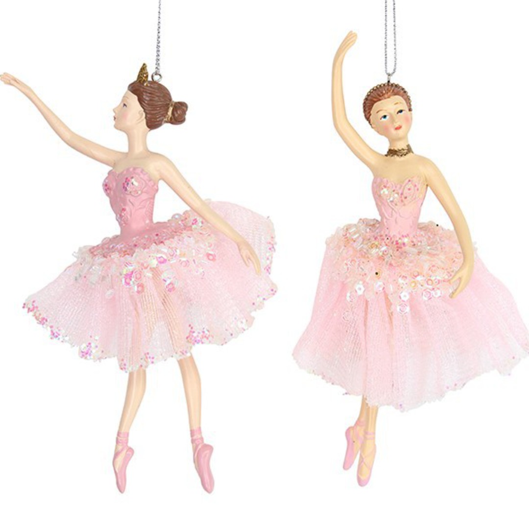Resin and Fabric Pink Ballerina 16cm image 0